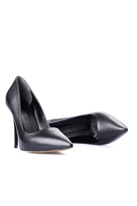 Whıte Lıne 2016 Siyah Cilt Kadın Klasik Ayakkabı