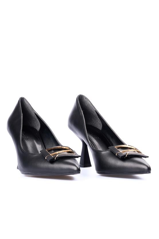 White Line 202 Siyah Kadın Klasik Ayakkabı