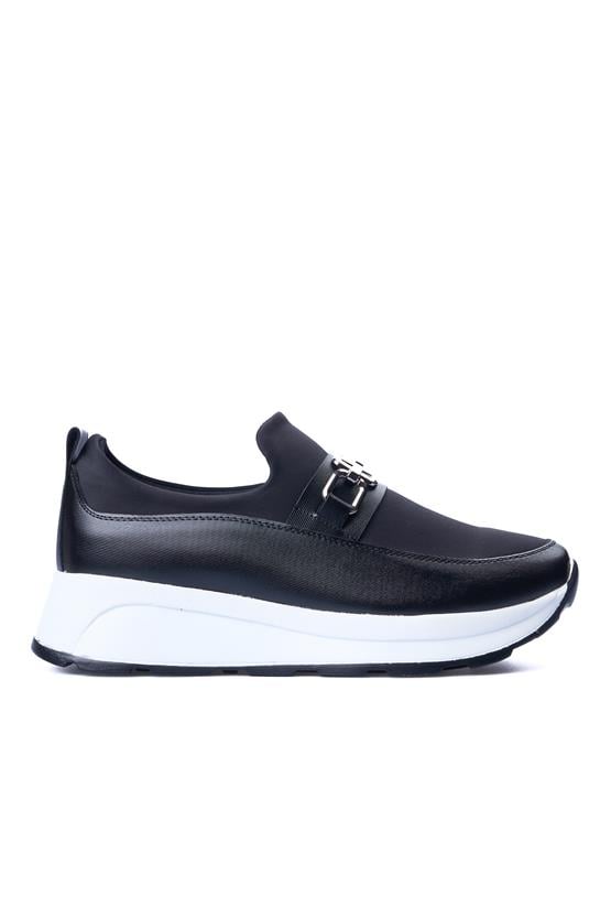 White Line 207 Siyah Beyaz Kadın Casual Ayakkabı