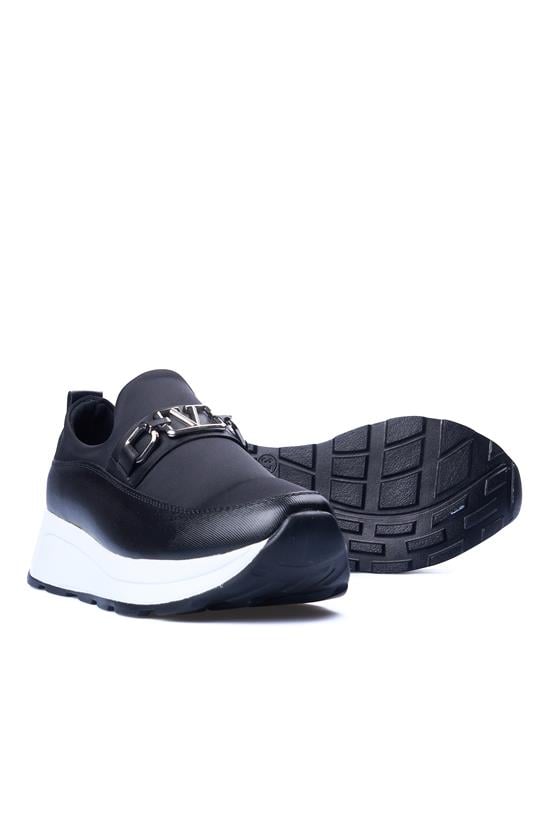 White Line 207 Siyah Beyaz Kadın Casual Ayakkabı