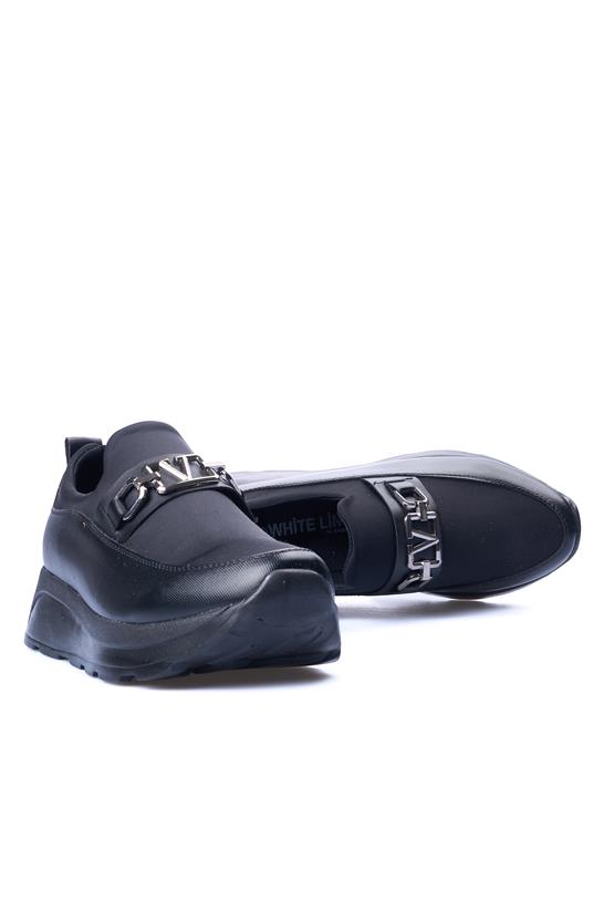 White Line 207 Siyah Siyah Kadın Casual Ayakkabı