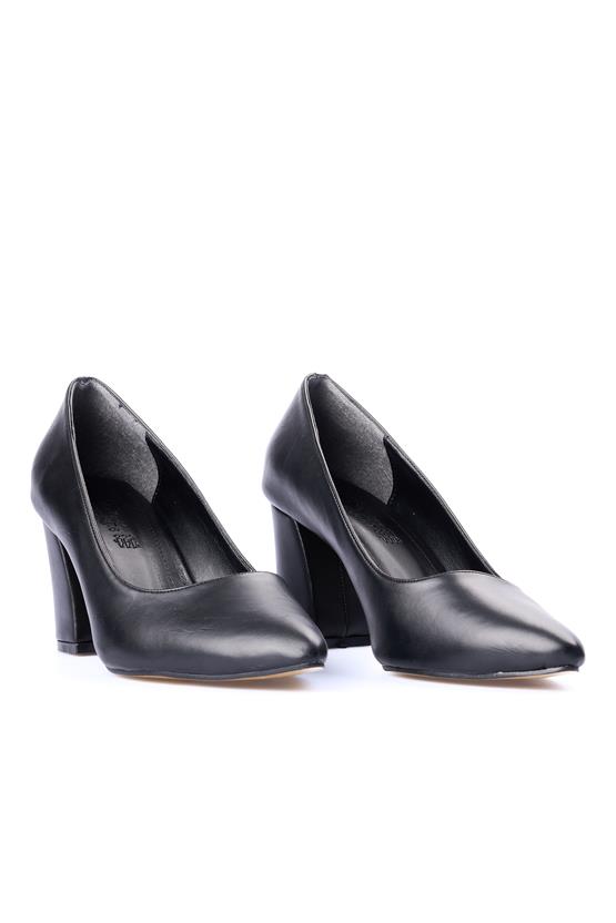 White Line 302 Siyah Kadın Klasik Ayakkabı