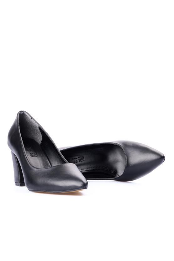 White Line 302 Siyah Kadın Klasik Ayakkabı