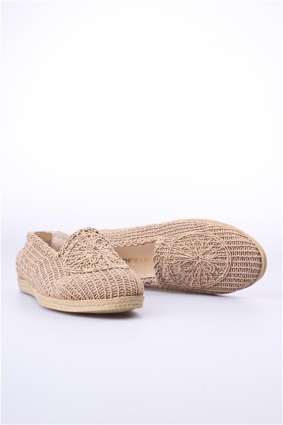 White Line 44 504 Örgü Vizon Kadın Ayakkabı