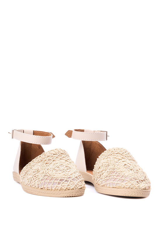 Whıte Lıne 4501 Bej Orgu Bayan Casual Ayakkabı