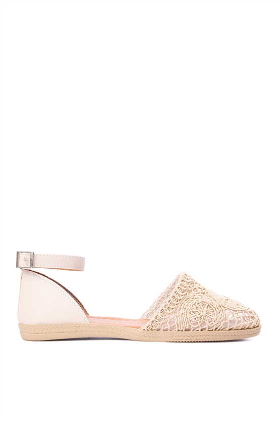 Whıte Lıne 4501 Bej Orgu Bayan Casual Ayakkabı