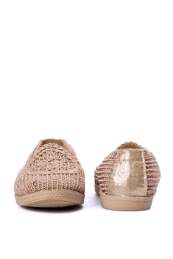 Whıte Lıne 4502 Bej Orgu Bayan Casual Ayakkabı