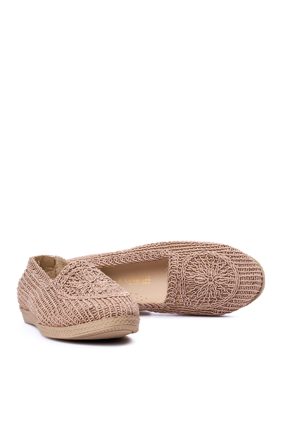 Whıte Lıne 4502 Bej Orgu Bayan Casual Ayakkabı