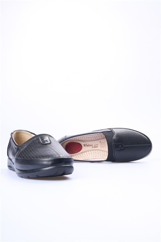 White Line 48-301-1 Siyah Kadın Comfort Ayakkabı