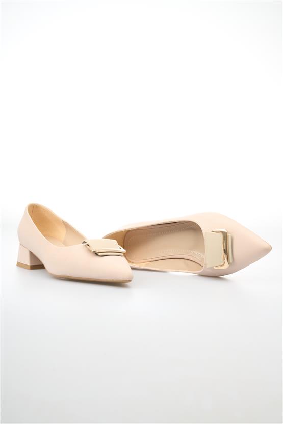 White Line 93-102 Vakum Bej Kadın Klasik Ayakkabı