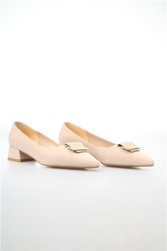 White Line 93-102 Vakum Bej Kadın Klasik Ayakkabı