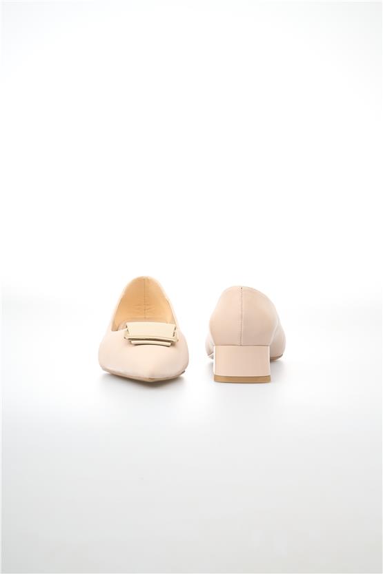 White Line 93-102 Vakum Bej Kadın Klasik Ayakkabı