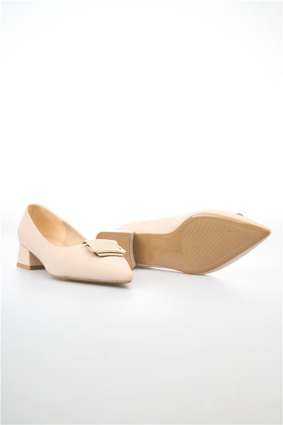 White Line 93-102 Vakum Bej Kadın Klasik Ayakkabı