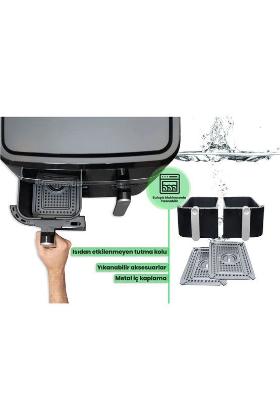 WIAMI KDF-5599DT 9 LT CIFT SEPET AIR FRYER