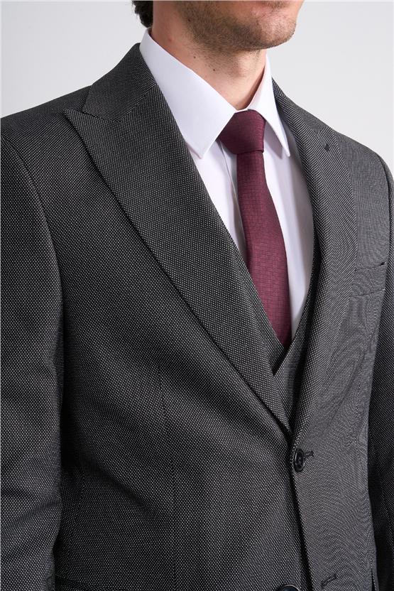 Woolsuıt Y26 048 Gri Erkek 6 Drop Yelekli Takım Elbise 46-56