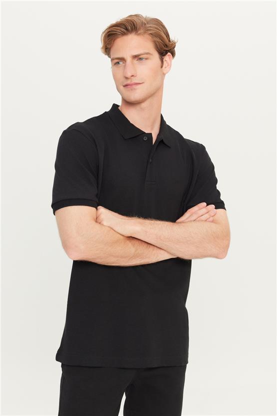 Wrangler Mw211837 001 Black Erkek Regular Fıt Polo T-Shırt
