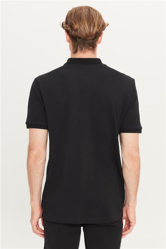 Wrangler Mw211837 001 Black Erkek Regular Fıt Polo T-Shırt