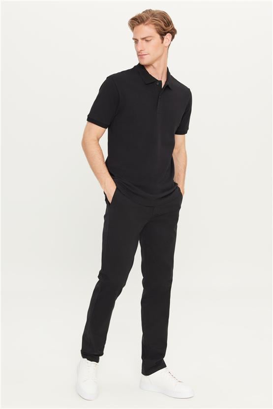 Wrangler Mw211837 001 Black Erkek Regular Fıt Polo T-Shırt