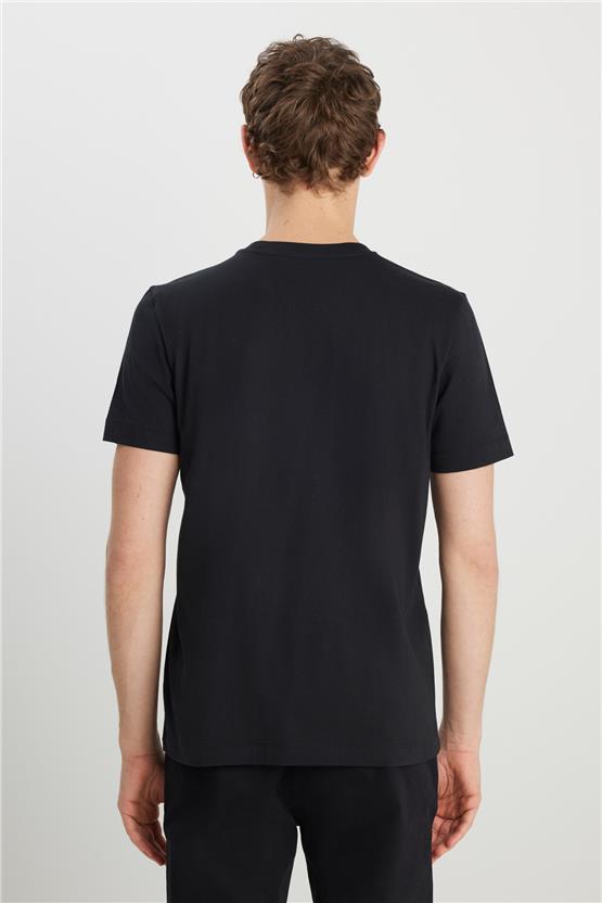 Wrangler Mw70Md3 001 Black Erkek Bısıklet Yaka T-Shırt