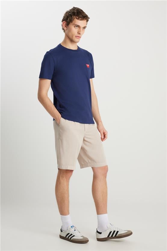 Wrangler Mw70Md3 335 Navy Erkek Bısıklet Yaka T-Shırt