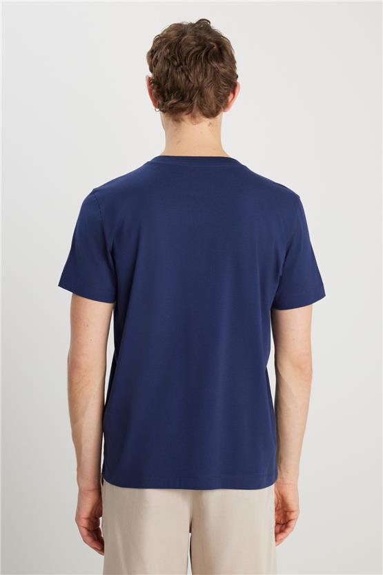 Wrangler Mw70Md3 335 Navy Erkek Bısıklet Yaka T-Shırt