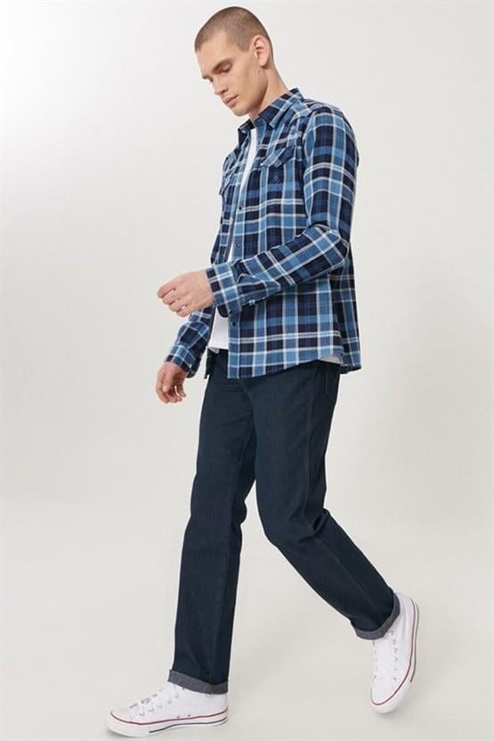 Wrangler W12175001 Mavi Erkek Jean Pantolon