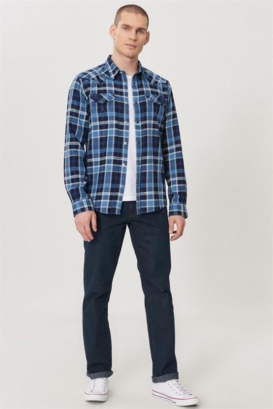 Wrangler W12175001 Mavi Erkek Jean Pantolon