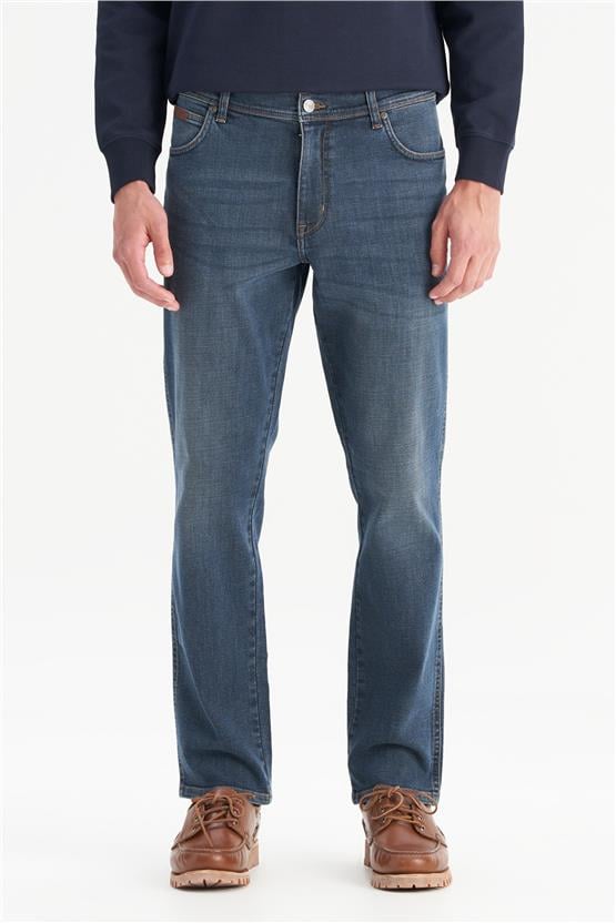 Wrangler W12S00031 317 Dark Indıgo Erkek Texas Slım Denım Pantolon