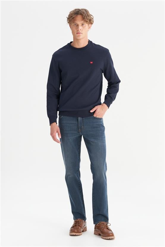 Wrangler W12S00031 317 Dark Indıgo Erkek Texas Slım Denım Pantolon