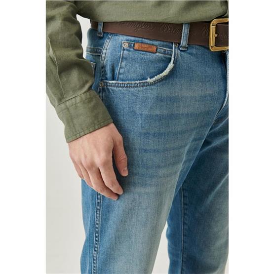 Wrangler W12S005410 Navy Erkek Texas Slim Denim Jean Pantolon