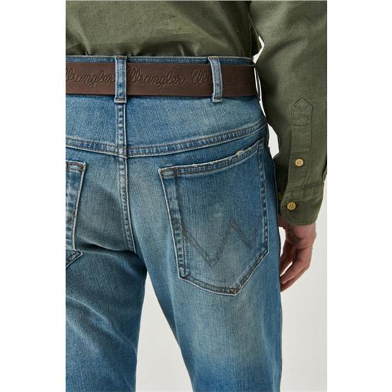 Wrangler W12S005410 Navy Erkek Texas Slim Denim Jean Pantolon