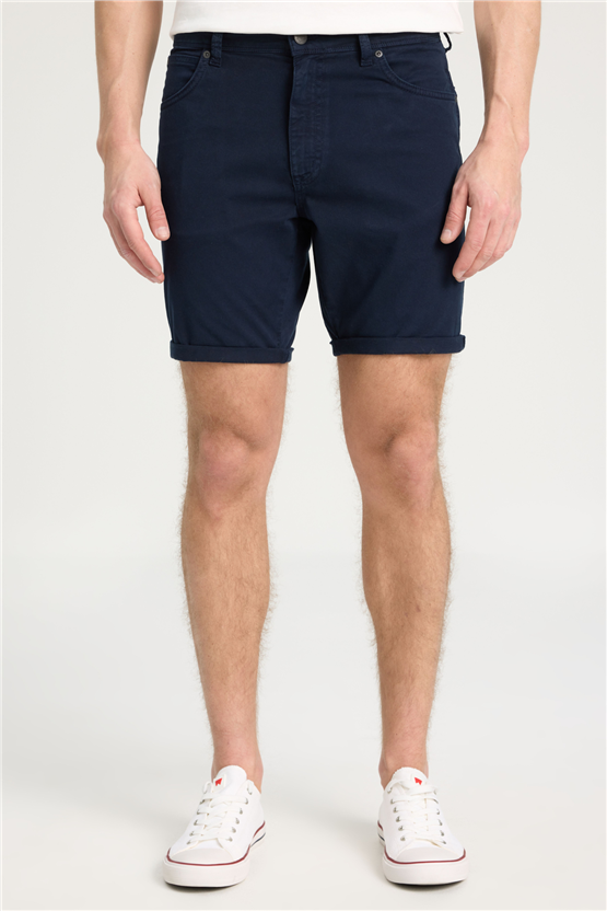Wrangler W211205 Navy Erkek Slım Normal Bel 5 Cep Non Denım Sort