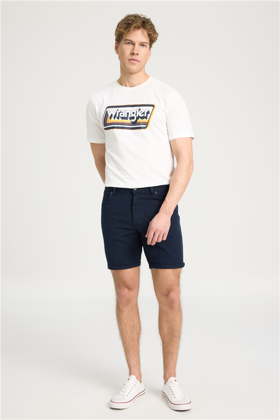 Wrangler W211205 Navy Erkek Slım Normal Bel 5 Cep Non Denım Sort