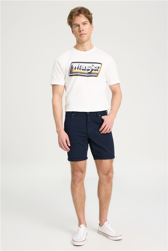 Wrangler W211205 Navy Erkek Slım Normal Bel 5 Cep Non Denım Sort