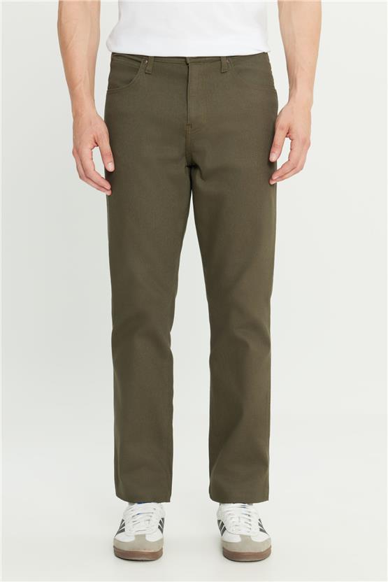 Wrangler W211842 801 Khakı Erkek W12O Arızona Straıght Fıt Normal Bel Duz Paca Pantolon