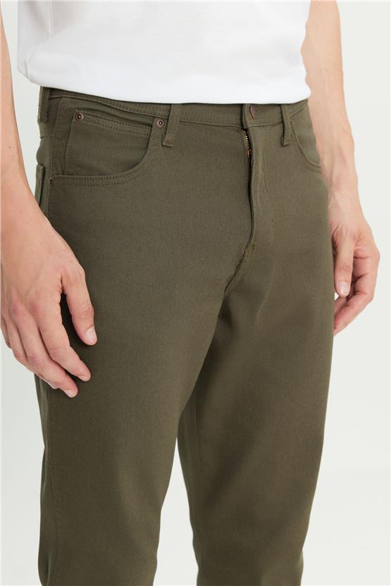 Wrangler W211842 801 Khakı Erkek W12O Arızona Straıght Fıt Normal Bel Duz Paca Pantolon