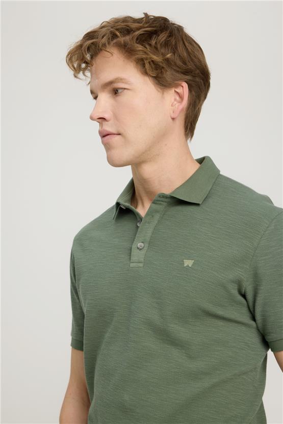 Wrangler W231325 801 Khakı Erkek Polo T-Shırt