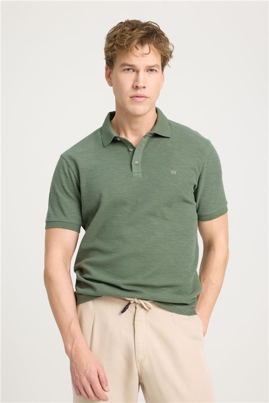 Wrangler W231325 801 Khakı Erkek Polo T-Shırt