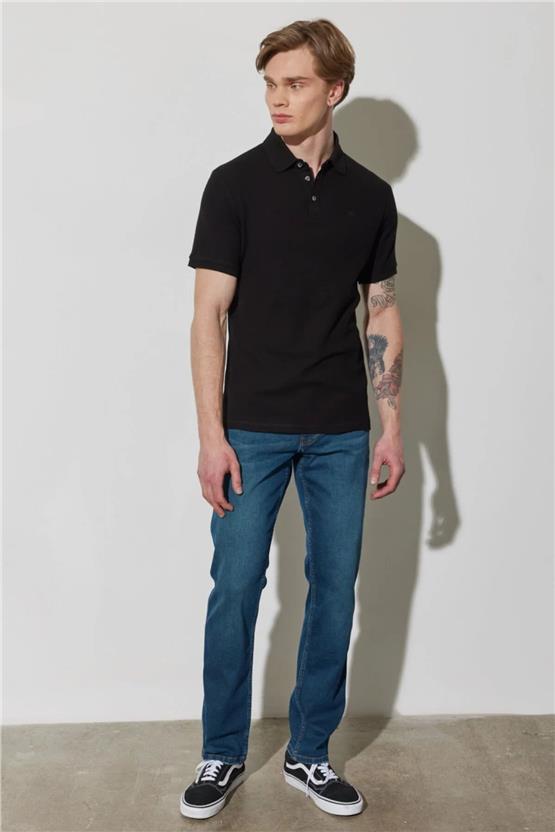 Wrangler W231325001 Black Erkek Polo Yaka T-Shirt