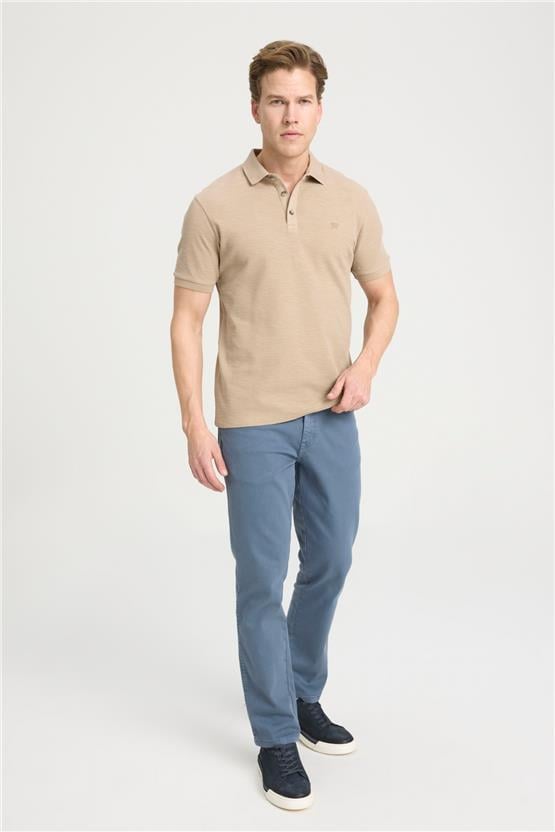 Wrangler W231325614 Beıge Erkek Polo Yaka T-Shirt