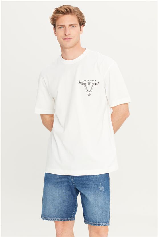 Wrangler W241299 100 Whıte Erkek T-Shırt