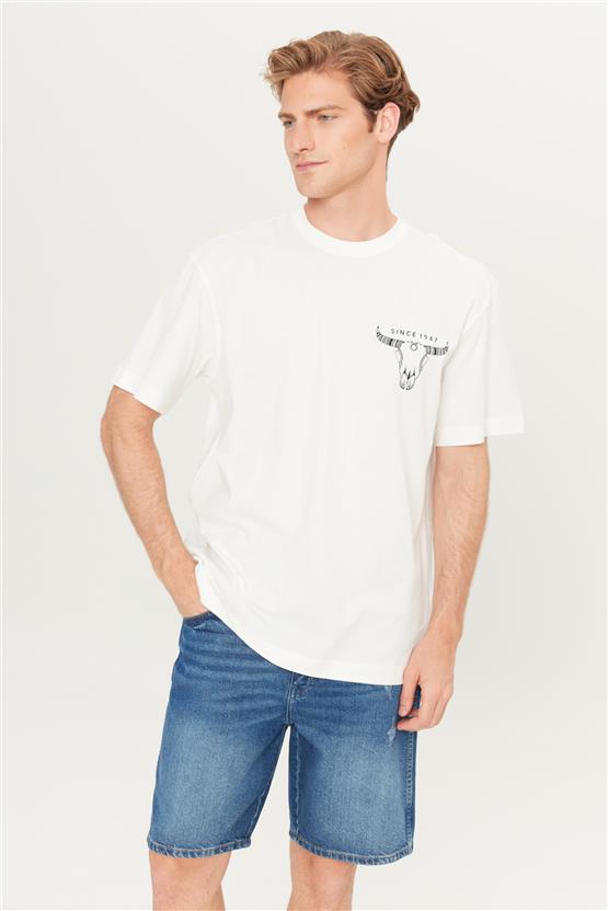 Wrangler W241299 100 Whıte Erkek T-Shırt