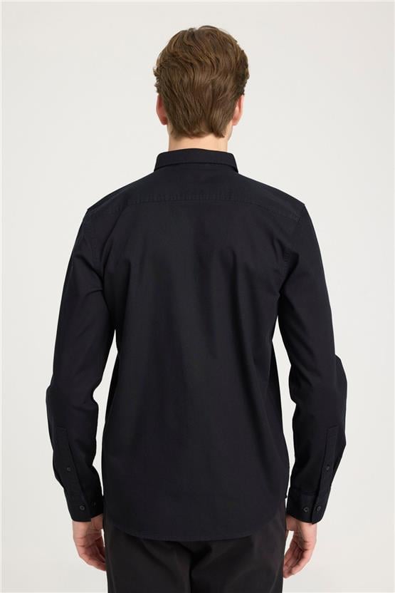Wrangler W241464 001 Black Erkek Regular Uzun Kollu Gömlek