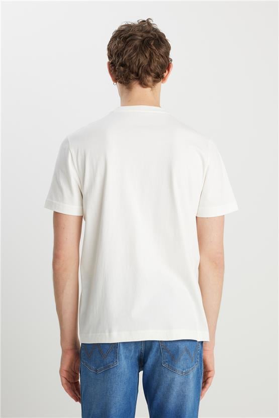 Wrangler W2510527 102 Offwhıte Erkek T-Shırt