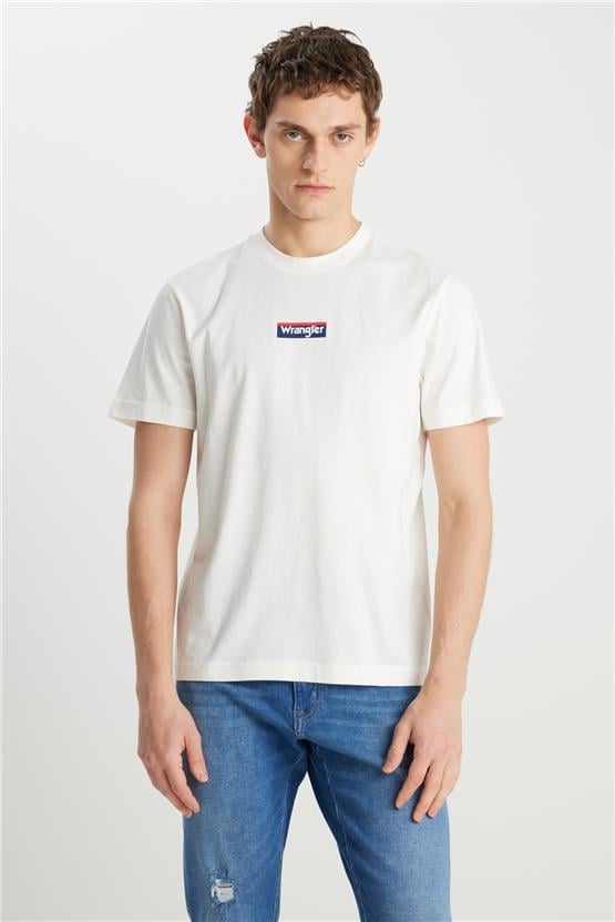 Wrangler W2510527 102 Offwhıte Erkek T-Shırt