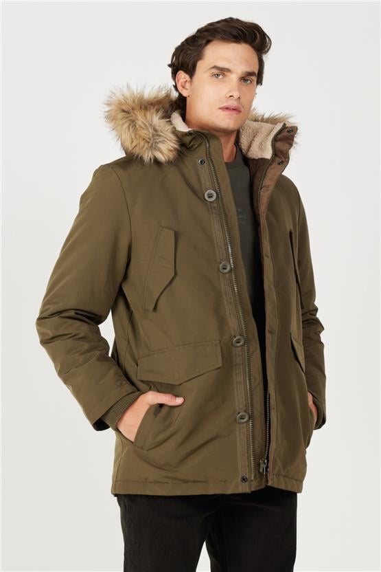 Wrangler W4D0Wx 300 Green Erkek Regular Dık Yaka Parka