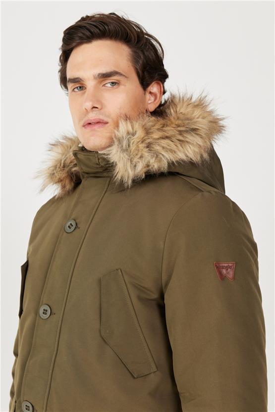 Wrangler W4D0Wx 300 Green Erkek Regular Dık Yaka Parka