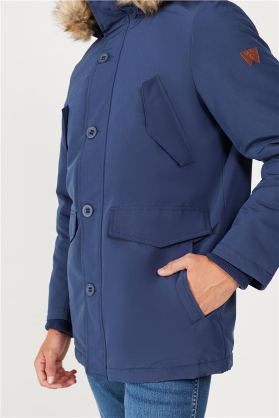 Wrangler W4D0Wx114 410 Navy Erkek Parka