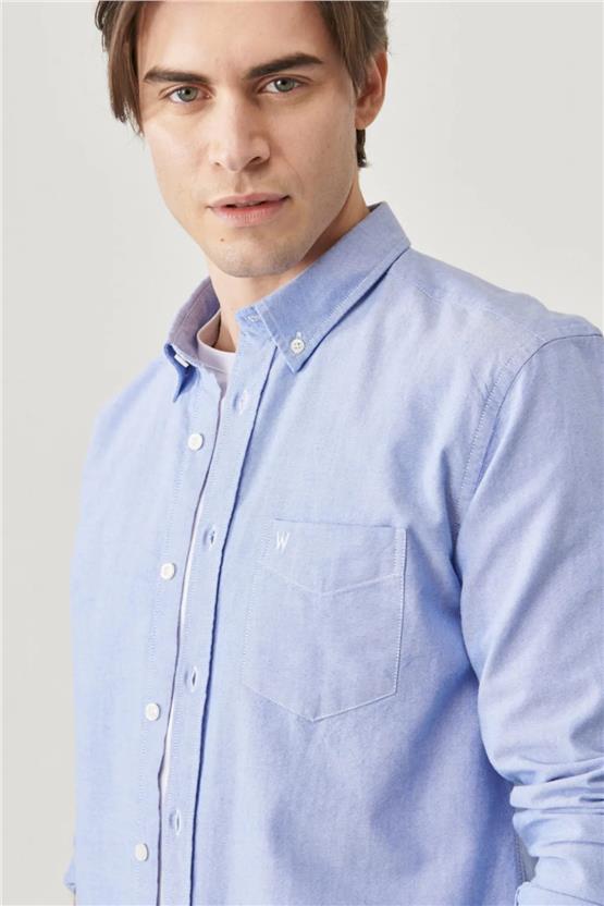 Wrangler W5A3 Dark Mavi 408 Erkek Regular Uzun Kollu Kısa Kollu Gömlek