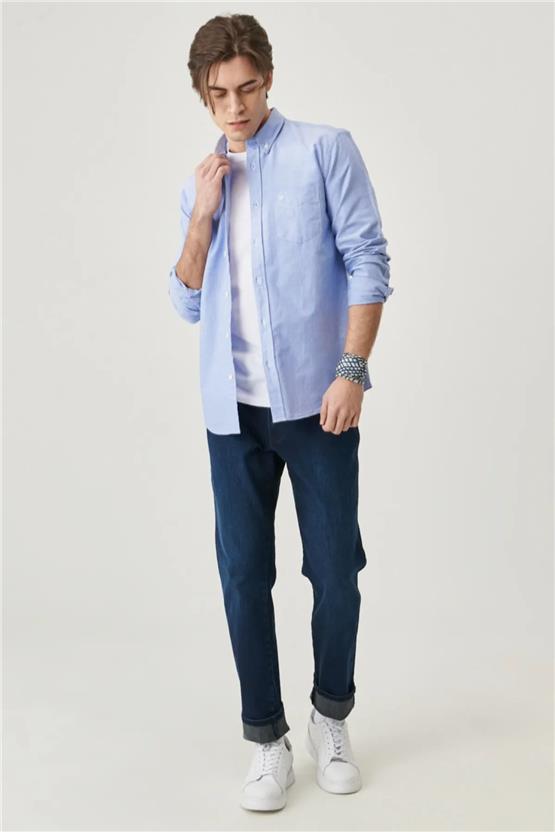 Wrangler W5A3 Dark Mavi 408 Erkek Regular Uzun Kollu Kısa Kollu Gömlek